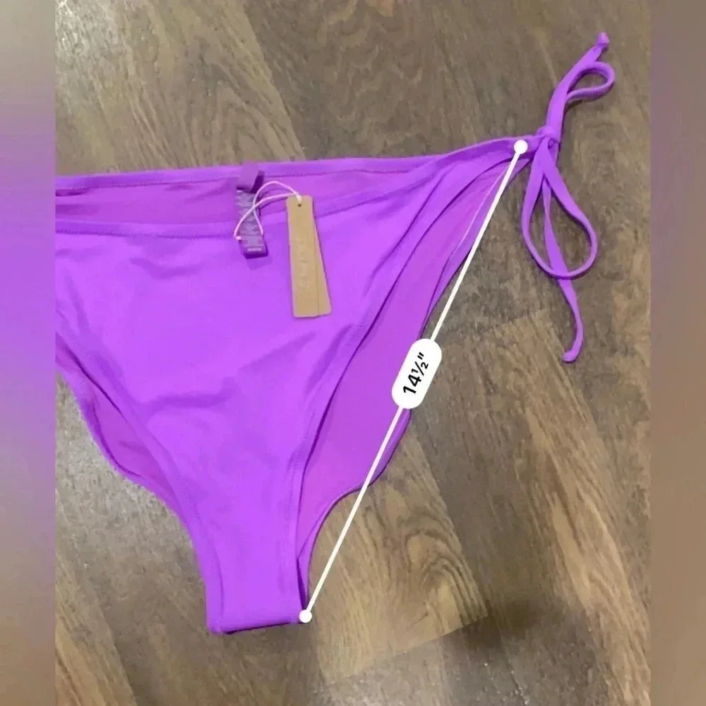 SKIMS Swim DIPPED TIE BOTTOM Violet Purple Size 4X. New with Tags